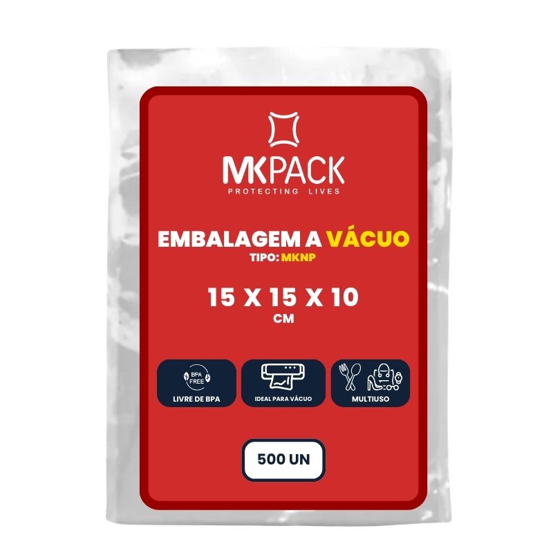 MKNP 15 x 15 x 10 EMBALAGEM A VÁCUO MKNP 15X15X10CM (PCT C/ 500) - Imagem 1