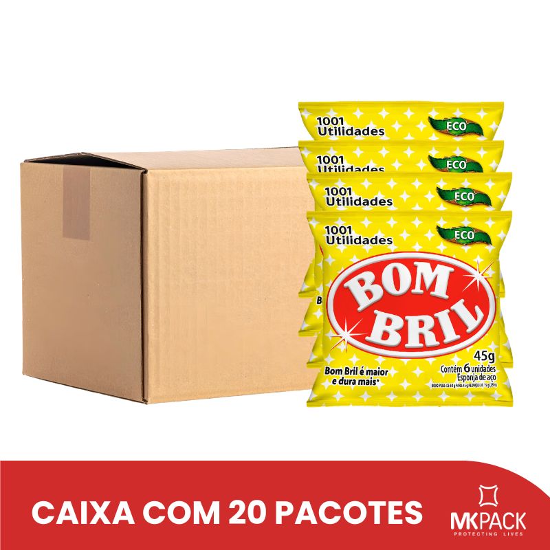 ESPONJA DE AÇO BOMBRIL 45G (CX C_ 20 PCT) REF. 1163 ESPONJA DE AÇO BOMBRIL 45G (CX C/ 20 PCT) REF. 1163 - Imagem 1