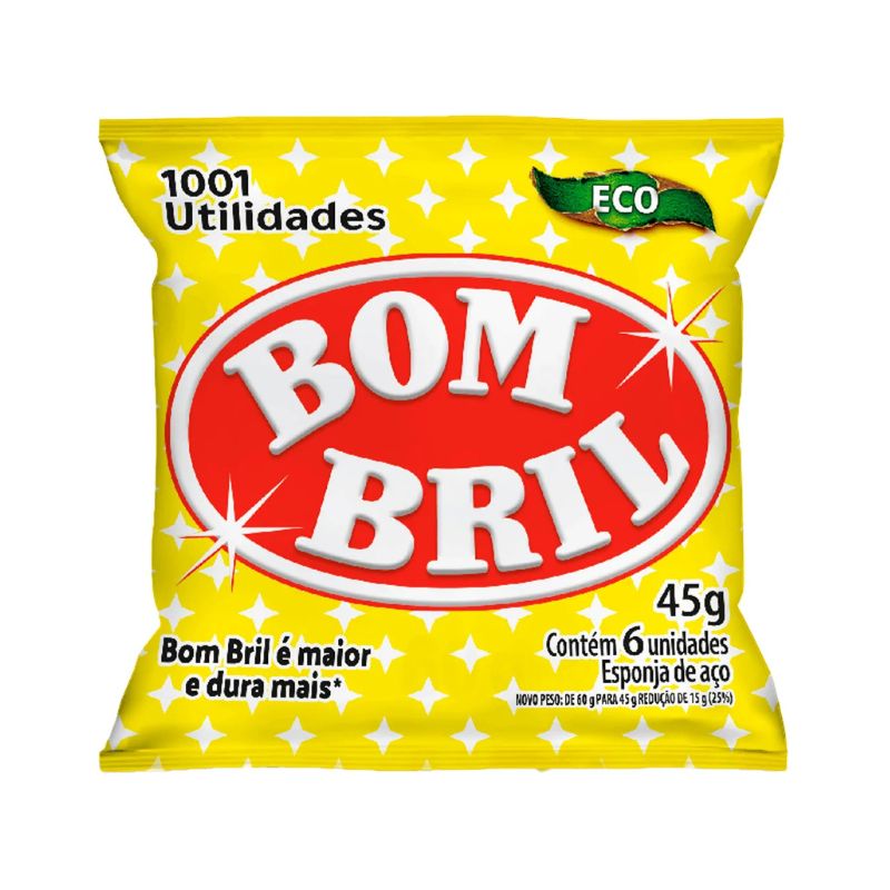 ESPONJA DE AÇO BOMBRIL 45G (PCT C_ 6 un) REF. 1163 ESPONJA DE AÇO BOMBRIL 45G (PCT C/ 6 un) REF. 1163 - Imagem 1