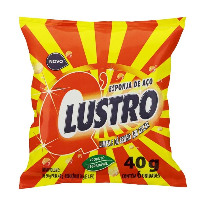 ESPONJA DE AÇO Q'LUSTRO 40G BOMBRIL REF. 1312 ESPONJA DE AÇO Q´LUSTRO 40G BOMBRIL REF. 1312 - Imagem 1