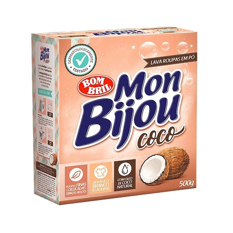 LAVA-ROUPAS EM PÓ MON BIJOU COCO 500G REF. 16002 LAVA-ROUPAS EM PÓ MON BIJOU COCO 500G REF. 16002 - Imagem 1