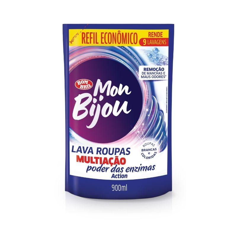 LAVA-ROUPAS MULTIAÇÃO MON BIJOU AZUL 900ML REF. 4107 LAVA-ROUPAS MULTIAÇÃO MON BIJOU AZUL 900ML REF. 4107 - Imagem 1