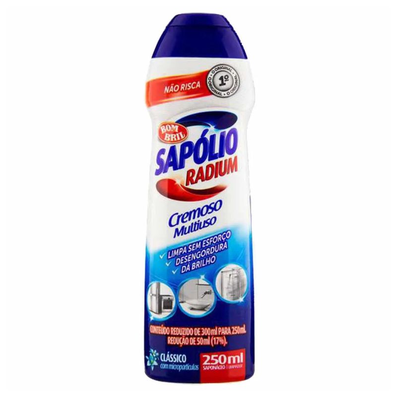 SAPÓLIO RADIUM CREMOSO CLÁSSICO BOMBRIL 250ML REF. 14615 SAPÓLIO RADIUM CREMOSO CLÁSSICO BOMBRIL 250ML REF. 14615 - Imagem 1