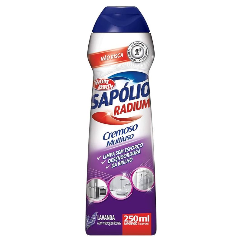 SAPÓLIO RADIUM CREMOSO LAVANDA BOMBRIL 250ML REF. 14617 SAPÓLIO RADIUM CREMOSO LAVANDA BOMBRIL 250ML REF. 14617 - Imagem 1