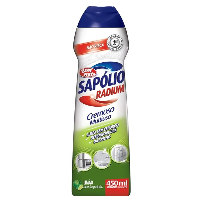 SAPÓLIO RADIUM CREMOSO LIMÃO BOMBRIL 450ML REF. 14623 SAPÓLIO RADIUM CREMOSO LIMÃO BOMBRIL 450ML REF. 14623 - Imagem 1