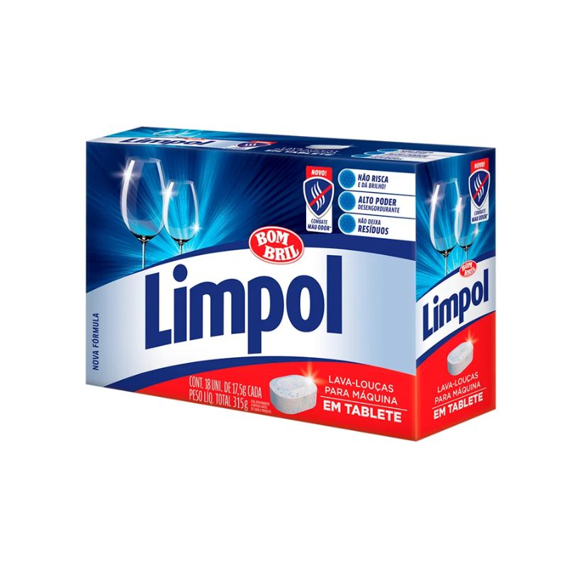 LIMPOL MÁQUINA DE LAVAR TABLETE 315G REF. 5043 LIMPOL MÁQUINA DE LAVAR TABLETE 315G REF. 5043 - Imagem 1